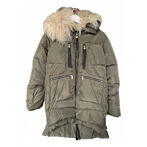 Pre-owned Max & Co Puffer In Khaki