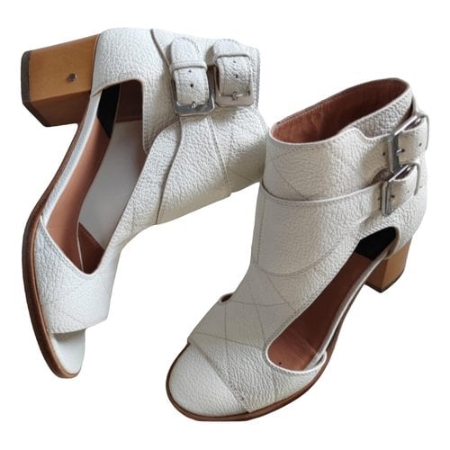 Pre-owned Laurence Dacade Leather Heels In White