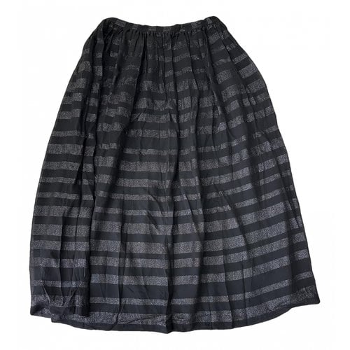 Pre-owned St John Maxi Skirt In Black