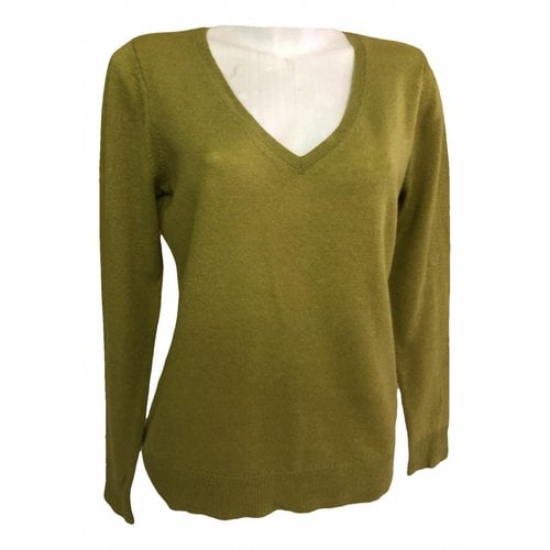 Pre-owned Ann Taylor Cashmere Jumper In Green