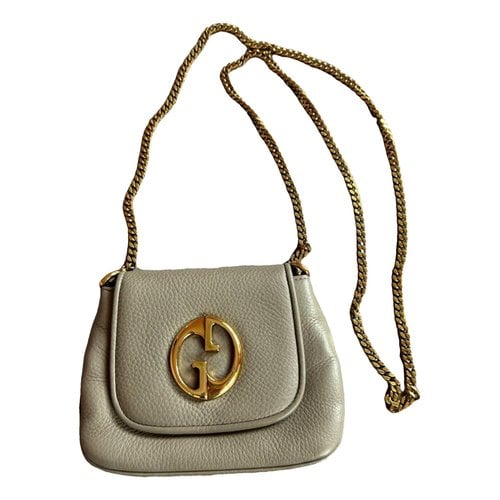 Pre-owned Gucci 1973 Leather Crossbody Bag In Beige