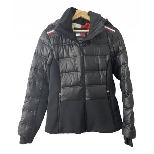 Pre-owned Tommy Hilfiger Faux Fur Puffer In Black