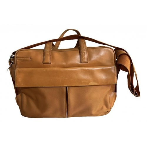 Pre-owned Piquadro Leather Handbag In Orange