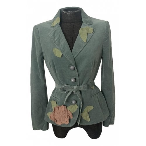Pre-owned Moschino Blazer In Green