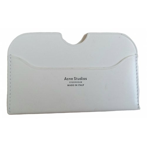 Pre-owned Acne Studios Leather Wallet In White