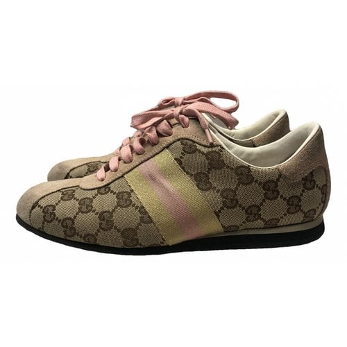 Pre-owned Gucci Falacer Trainers In Pink