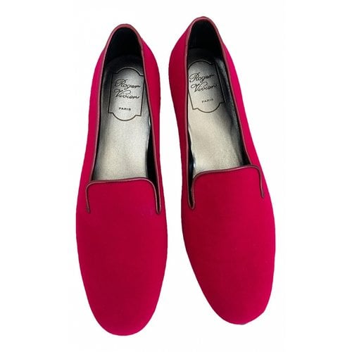 Pre-owned Roger Vivier Leather Ballet Flats In Pink