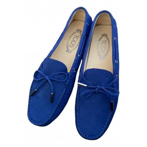 Pre-owned Tod's Leather Lace Ups In Blue