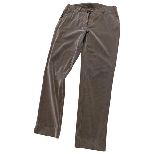 Pre-owned Rrd Velvet Straight Pants In Grey
