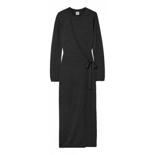 Pre-owned Totême Wool Maxi Dress In Grey