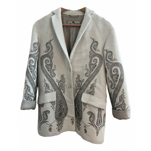 Pre-owned Etro Wool Coat In Grey