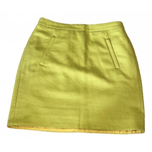 Pre-owned Jcrew Wool Mini Skirt In Yellow