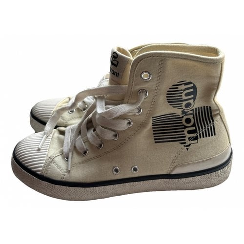 Pre-owned Isabel Marant Cloth Trainers In Beige