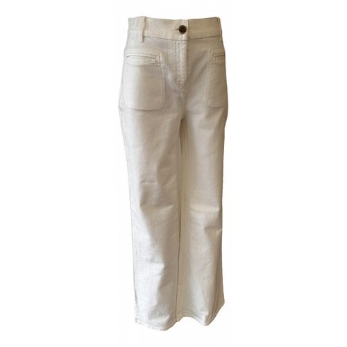 Pre-owned Michael Kors Straight Pants In White