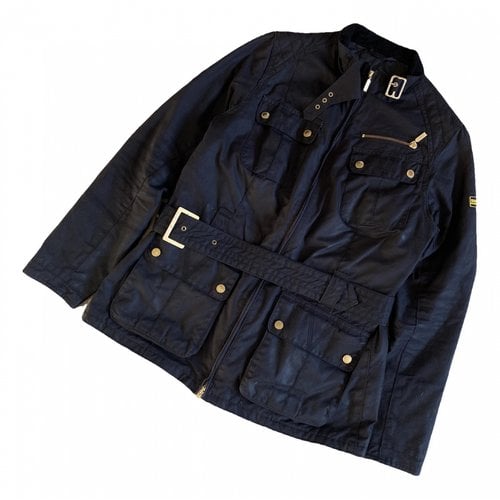 Pre-owned Barbour Caban In Black
