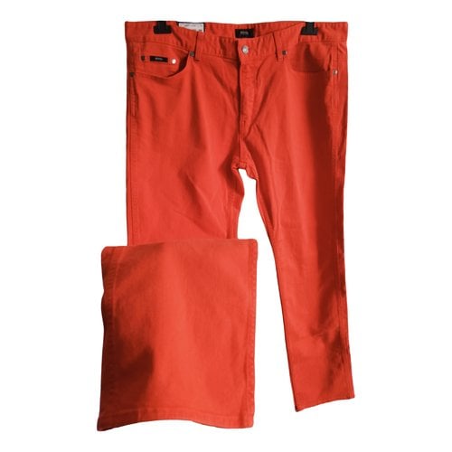 Pre-owned Hugo Boss Trousers In Orange