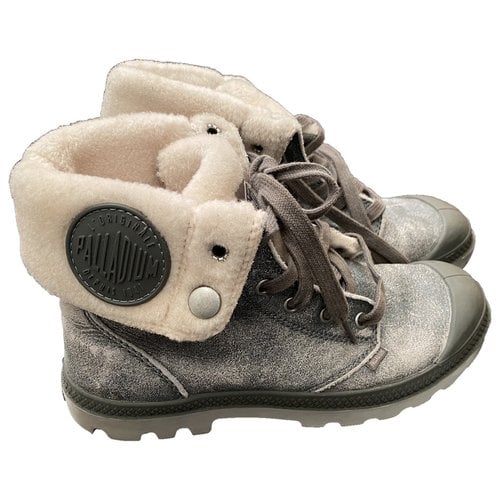 Pre-owned Pataugas Leather Snow Boots In Grey