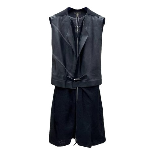 Pre-owned Louis Vuitton Linen Mid-length Dress In Black
