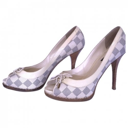 Pre-owned Louis Vuitton Leather Heels In White