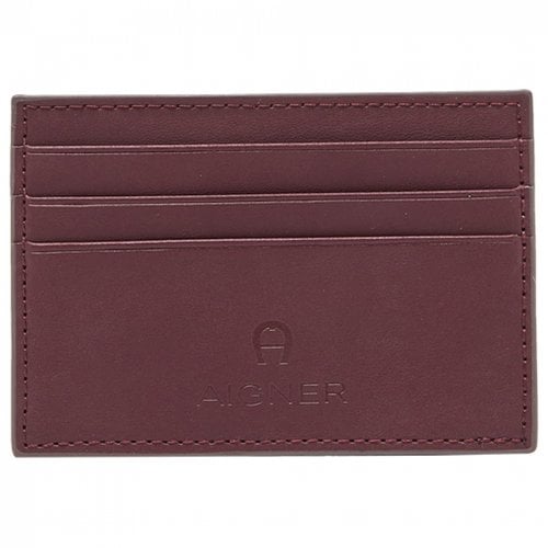 Pre-owned Aigner Leather Wallet In Burgundy