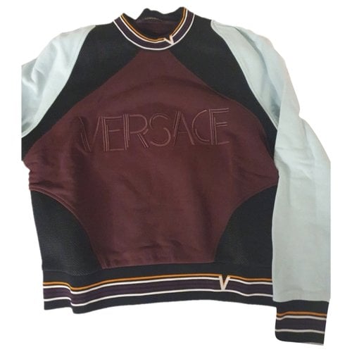 Pre-owned Versace Sweatshirt In Burgundy