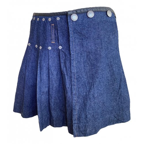 Pre-owned Jean Paul Gaultier Mini Skirt In Blue