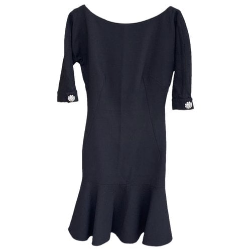 Pre-owned Dolce & Gabbana Wool Mini Dress In Black