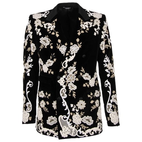 Pre-owned Dolce & Gabbana Velvet Vest In Black