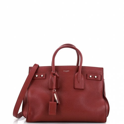 Pre-owned Saint Laurent Leather Handbag In Red