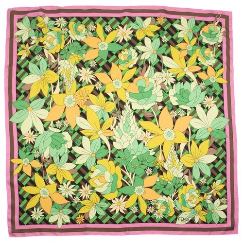 Pre-owned Fendi Silk Scarf In Multicolour