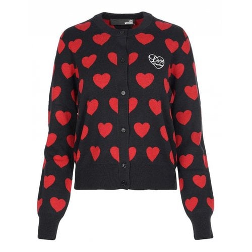 Pre-owned Moschino Love Cardigan In Black