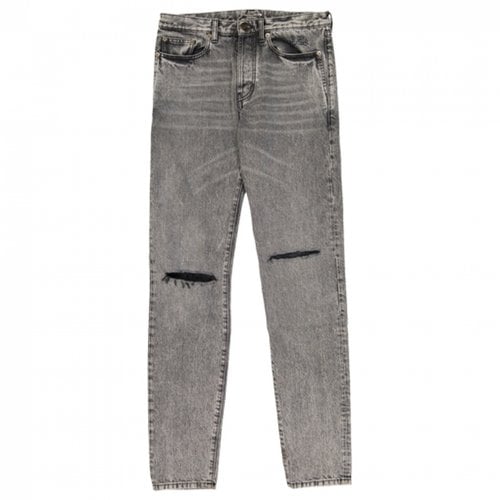 Pre-owned Saint Laurent Bootcut Jeans In Grey