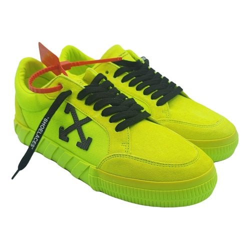 Pre-owned Off-white Vulc Cloth Low Trainers In Yellow