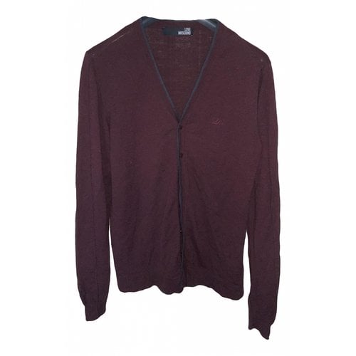 Pre-owned Moschino Linen Pull In Burgundy