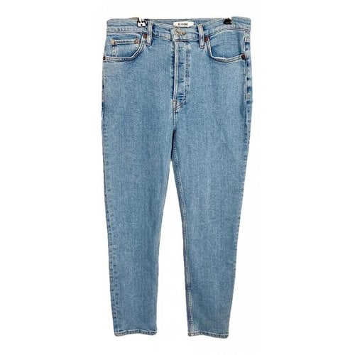 Pre-owned Re/done Slim Jeans In Blue