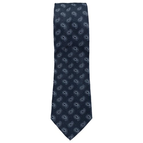 Pre-owned Drake's Silk Tie In Blue