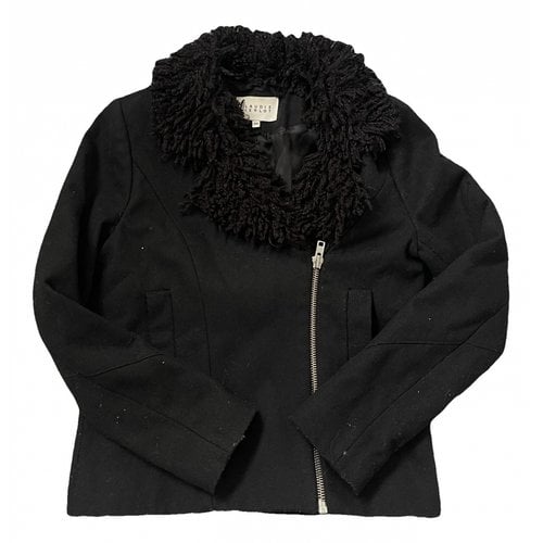 Pre-owned Claudie Pierlot Wool Coat In Black