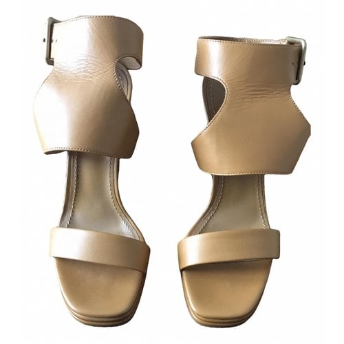 Pre-owned Saint Laurent Leather Sandals In Camel
