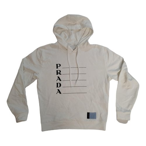 Pre-owned Prada Sweatshirt In White