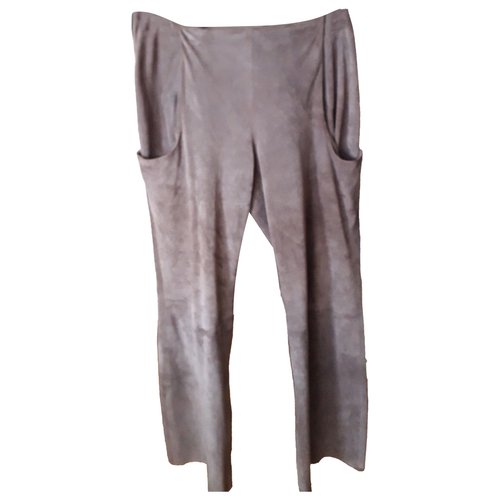Pre-owned Jitrois Leather Large Pants In Other