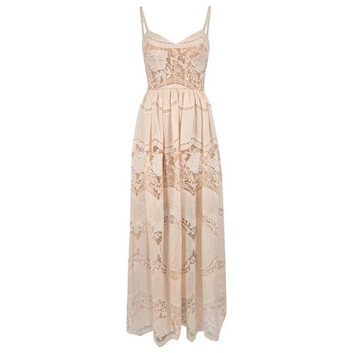 Pre-owned Sandra Mansour Lace Dress In Pink