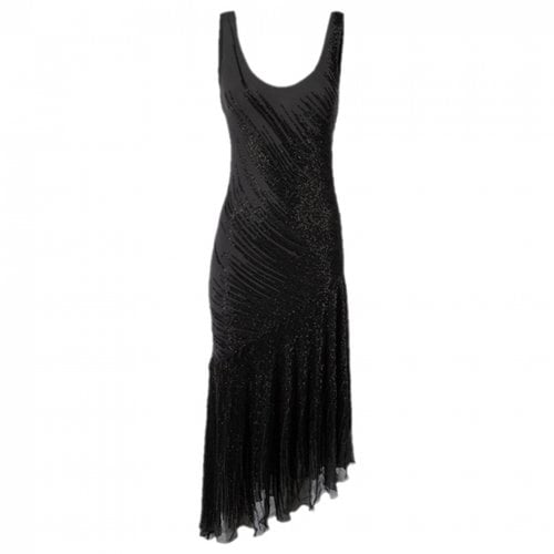 Pre-owned Amanda Wakeley Silk Dress In Black