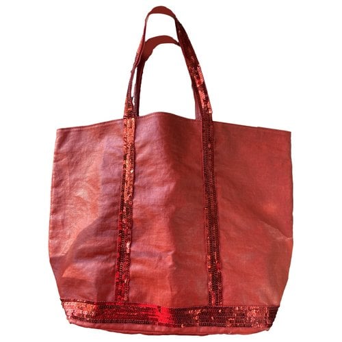 Pre-owned Vanessa Bruno Cabas Linen Tote In Red