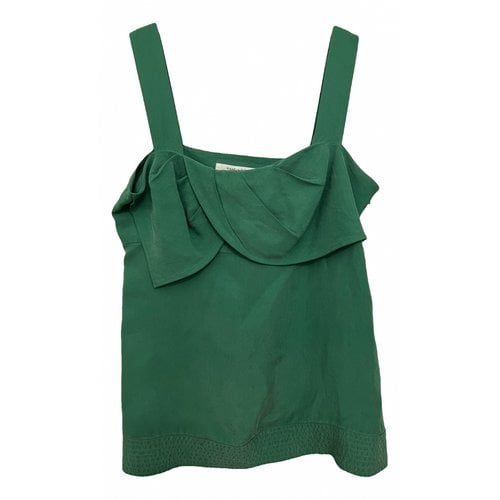 Pre-owned Diane Von Furstenberg Silk Camisole In Green