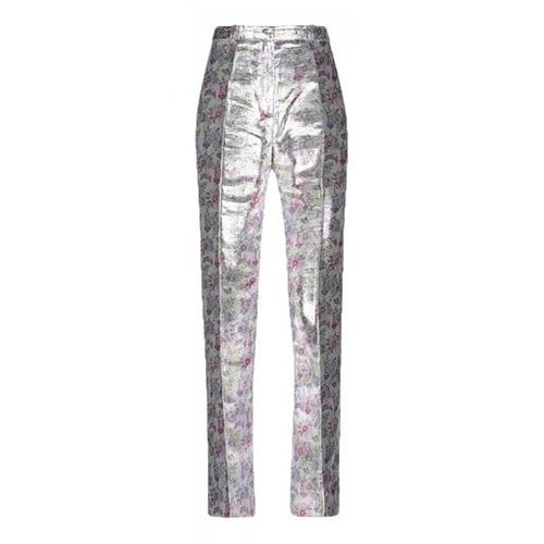 Pre-owned Paco Rabanne Straight Pants In Silver