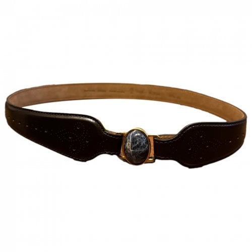 Pre-owned Fendi Patent Leather Belt In Brown