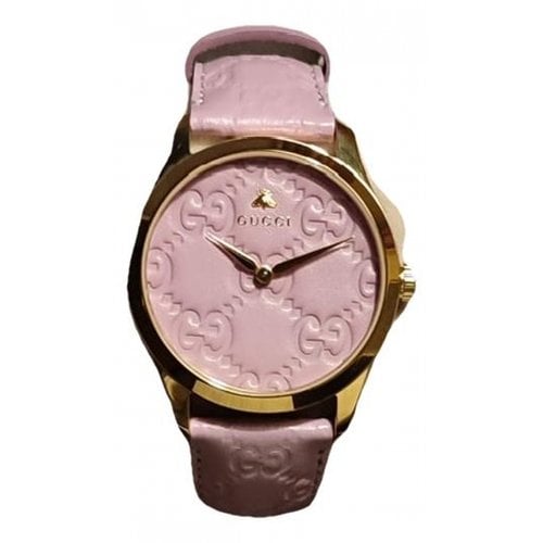 Pre-owned Gucci Watch In Purple