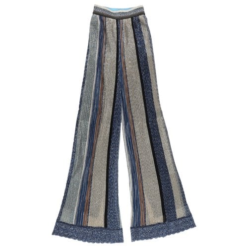 Pre-owned Missoni Trousers In Gold