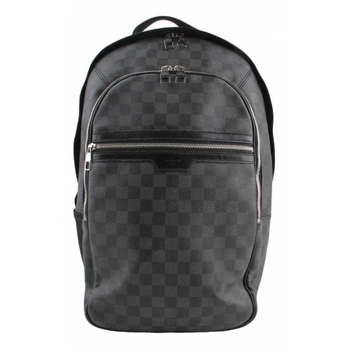 Pre-owned Louis Vuitton Michael Backpack Cloth Bag In Black