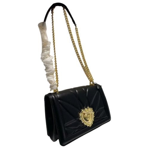 Pre-owned Dolce & Gabbana Leather Clutch Bag In Black